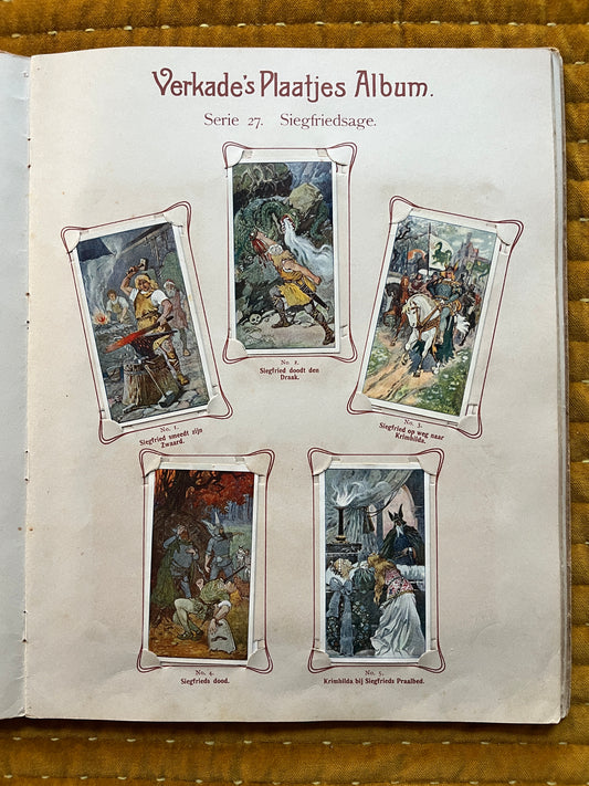 Verkade Plaatjesalbum 2 (1904) losse plaatjes Serie 27 Siegfriedsage