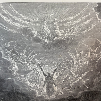 The Last Judgement. Original wood engraving by Gustave Doré from 1875.