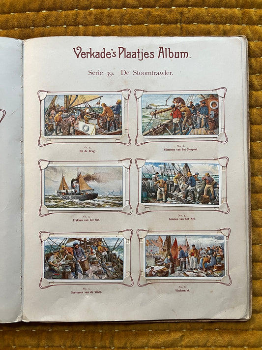 Verkade Plaatjesalbum 2 (1904) losse plaatjes Serie 39 De Stoomtrawler