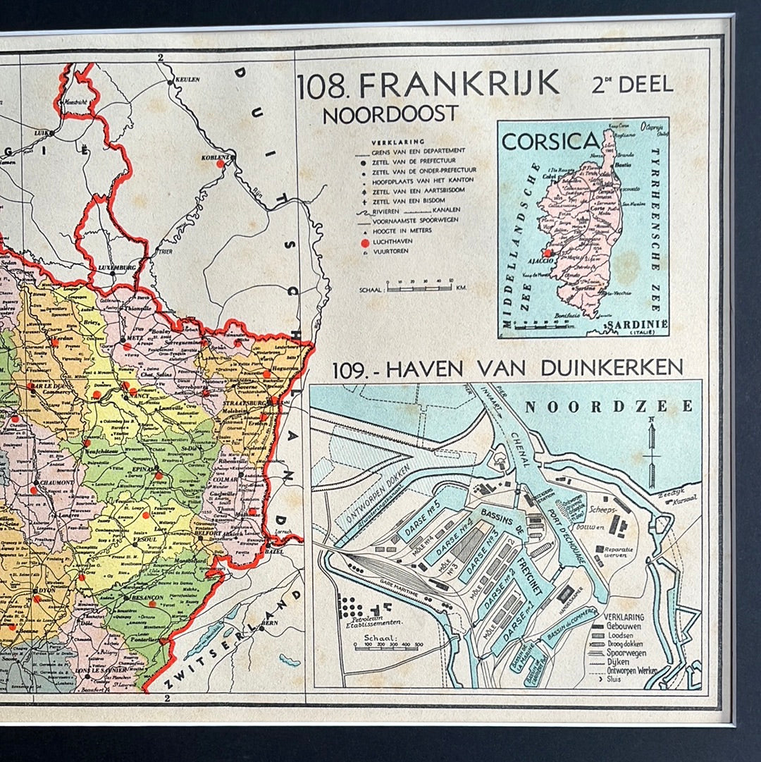 Frankrijk Noordoost, haven Duinkerken en Corsica 1939