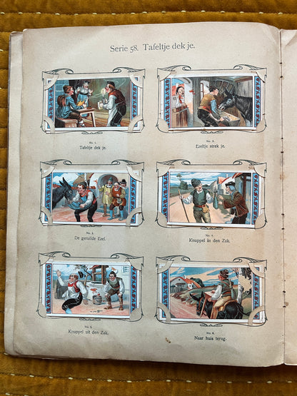Verkade Plaatjesalbum 3 (1905) losse plaatjes Serie 58 Tafeltje dekje