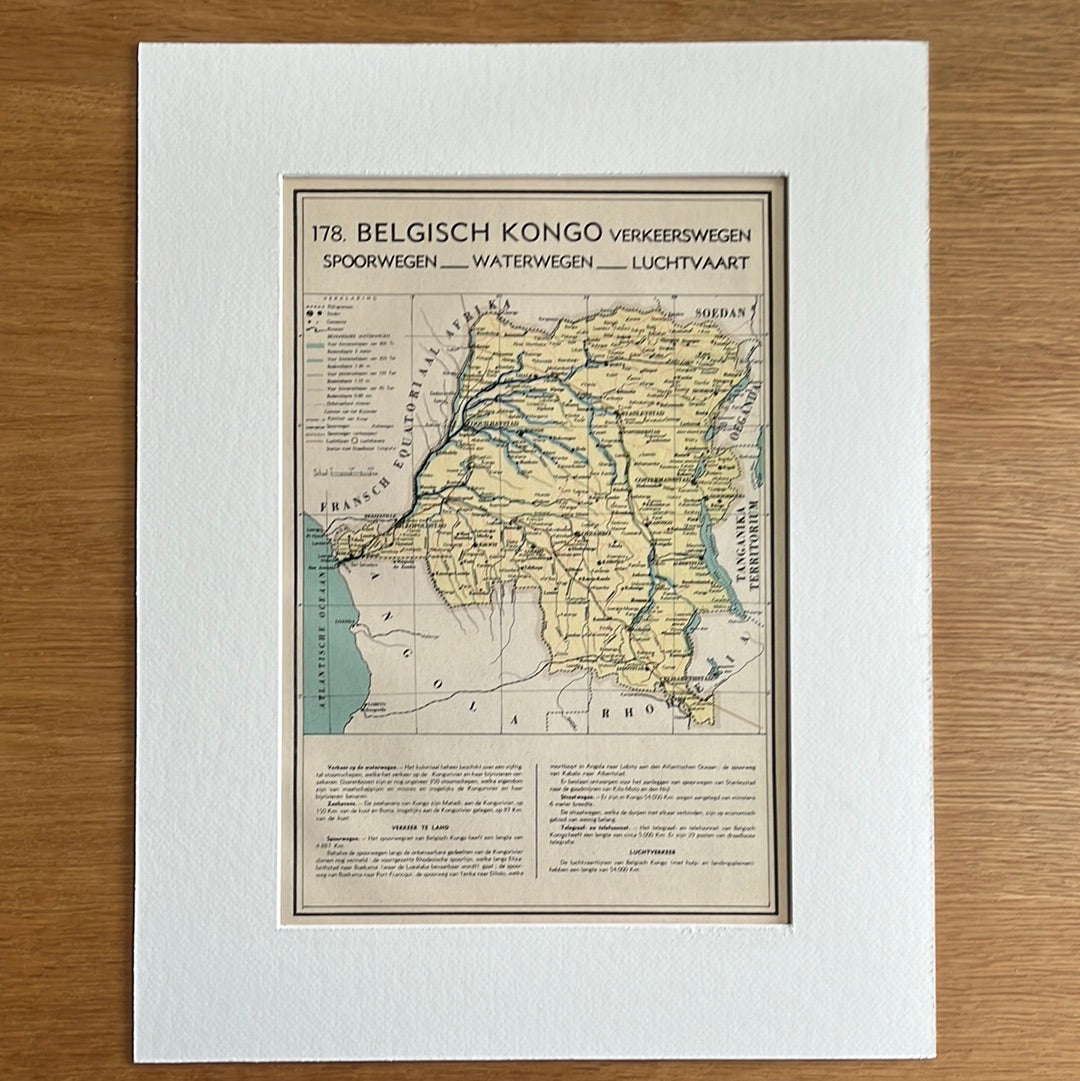 Belgisch Congo verkeerswegen 1939