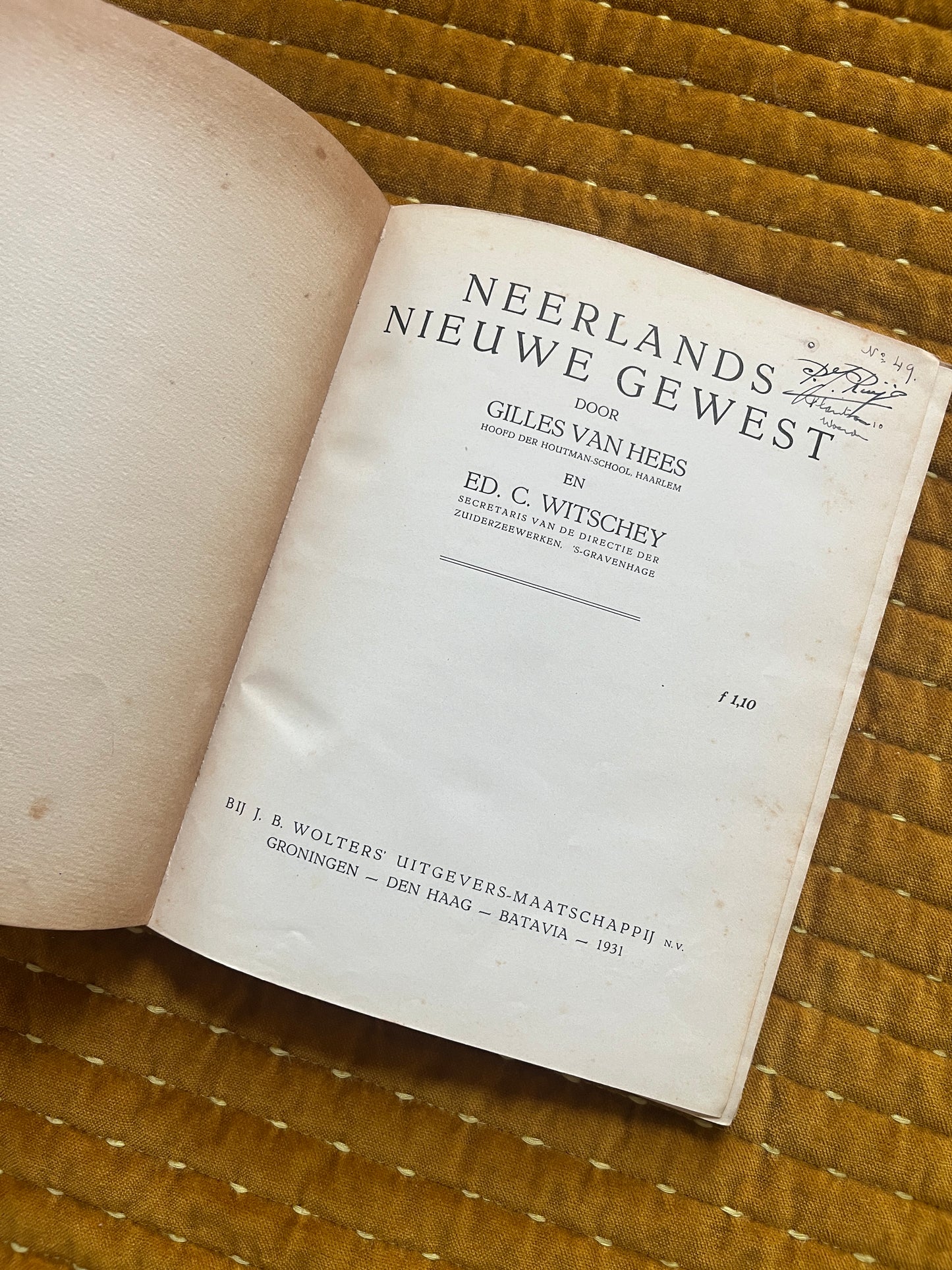 Niederländisches Buch der Neuen Region 1931