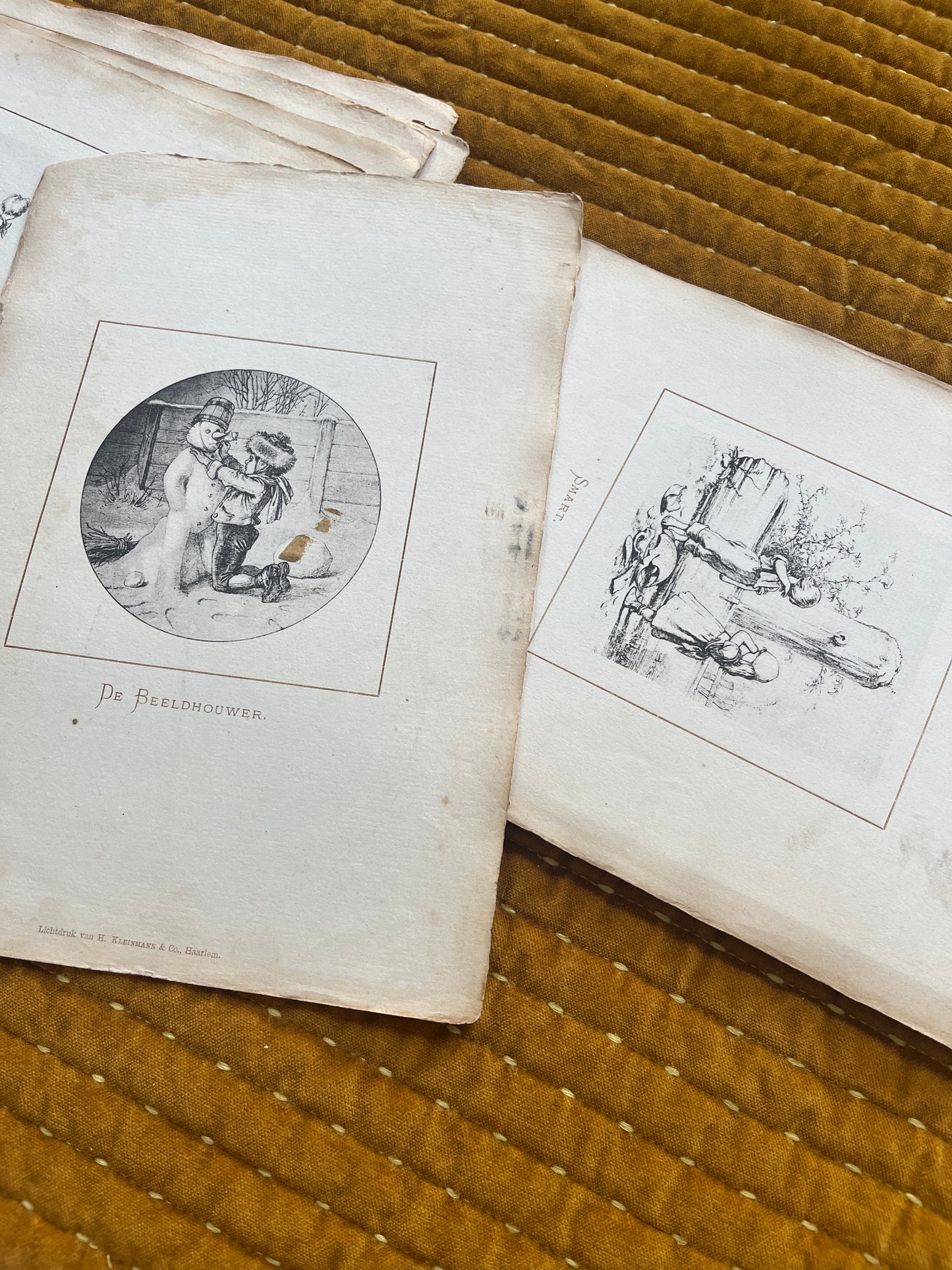 Antiek Schetsboek met prenten