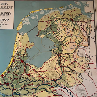 Vintage school map Netherlands