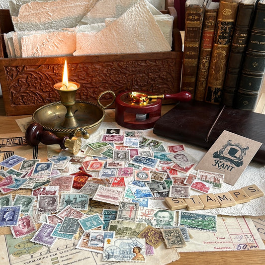 10 Antique and vintage stamps mix