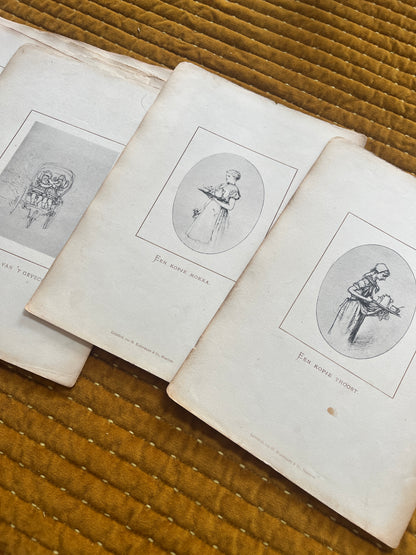 Antiek Schetsboek met prenten