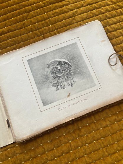 Antiek Schetsboek met prenten
