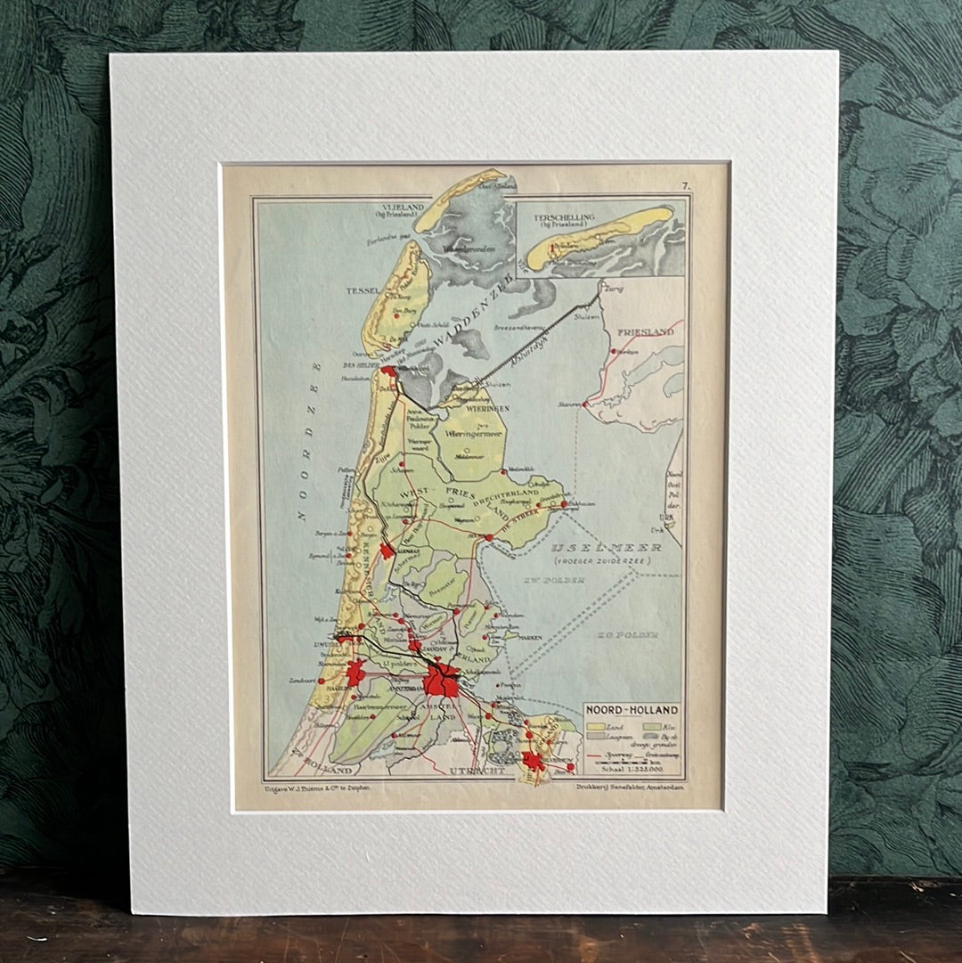 Karten der niederländischen Provinzen 1948