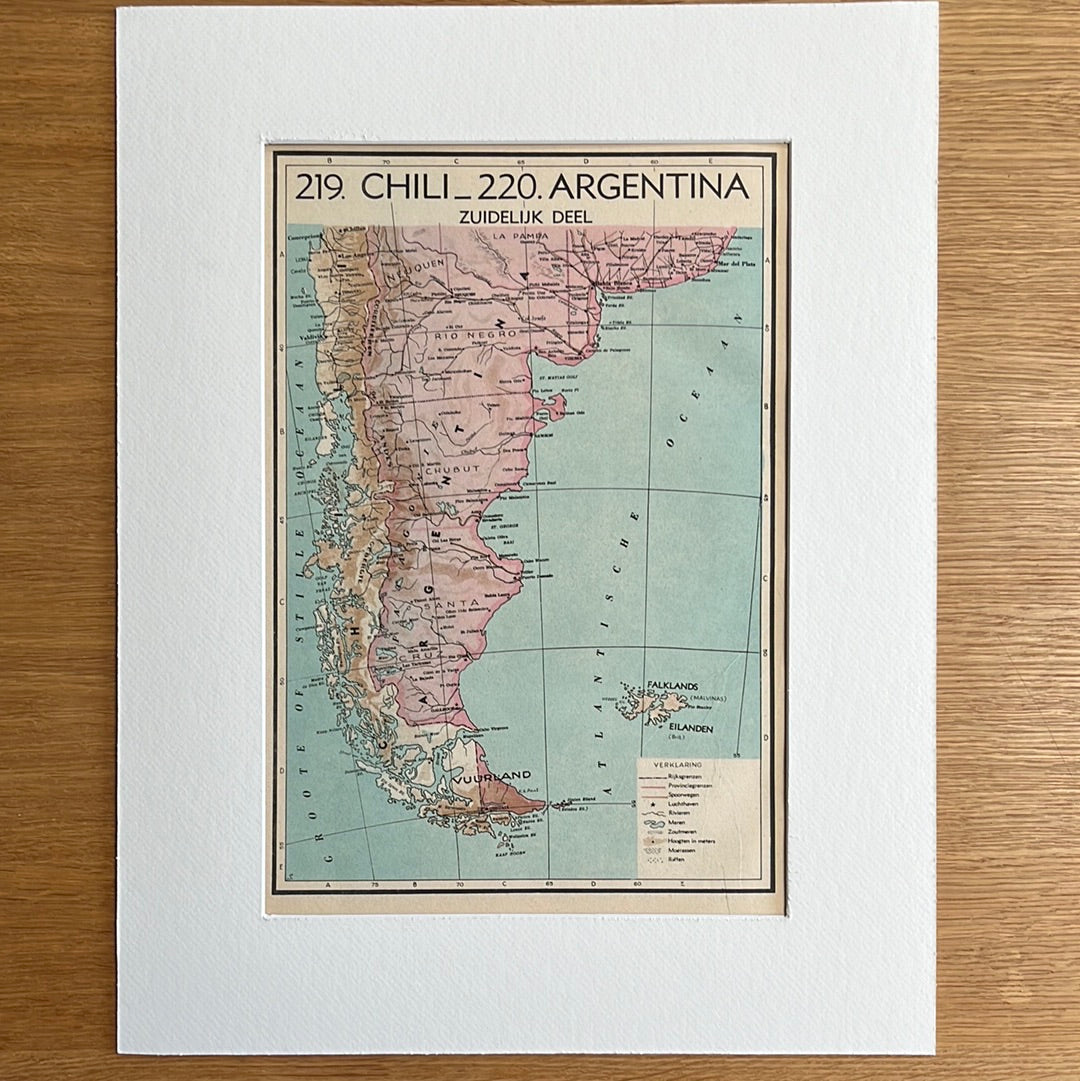 Southern part of Chile and Argentina 1939