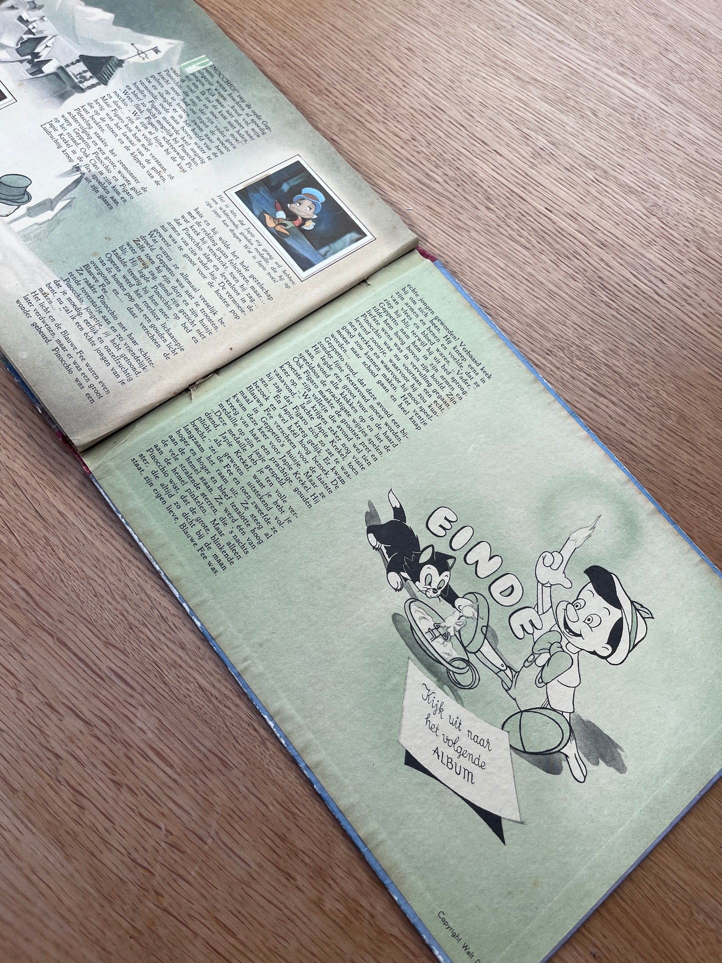 Plaatjesalbum Pinocchio 1952