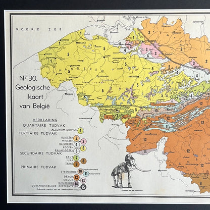Geologische Karte von Belgien 1939