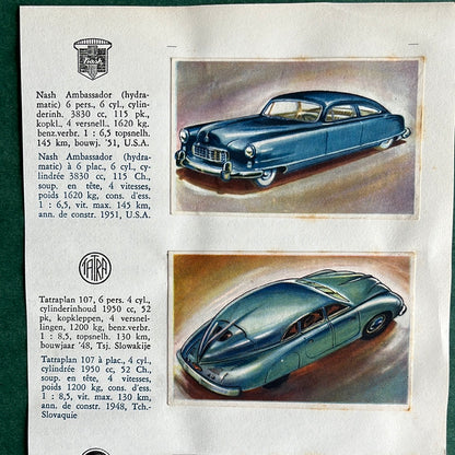 4 Autobilder: Nash, Tatraplan, Singer, Chrysler