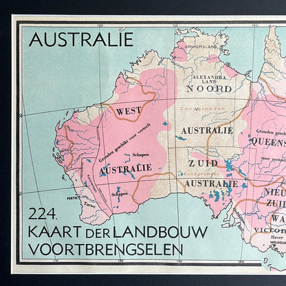 Australia: map of agricultural products 1939