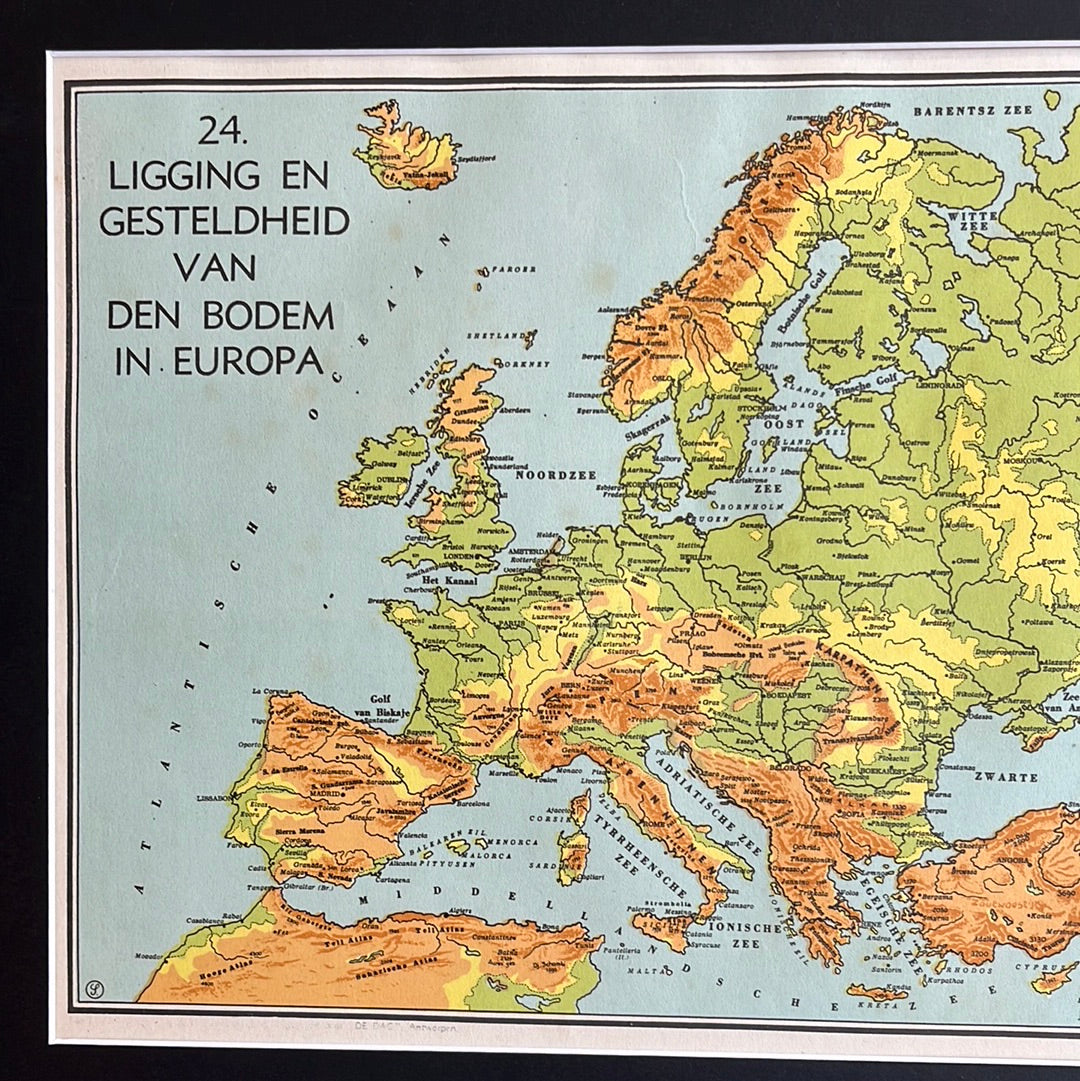 Location and condition of the soil in Europe 1939