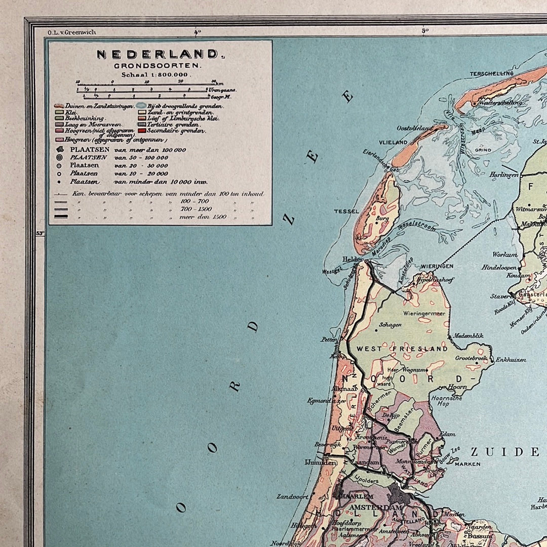 Nederland grondsoorten 1932