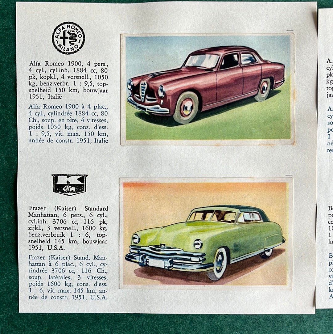 4 Autobilder: AC, Borgward, Alfa Romeo, Frazer