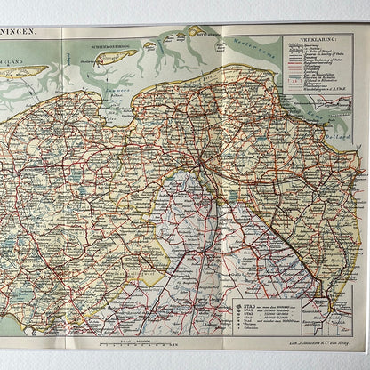 Friesland en Groningen 1924 (Sleeswijk's Atlas)