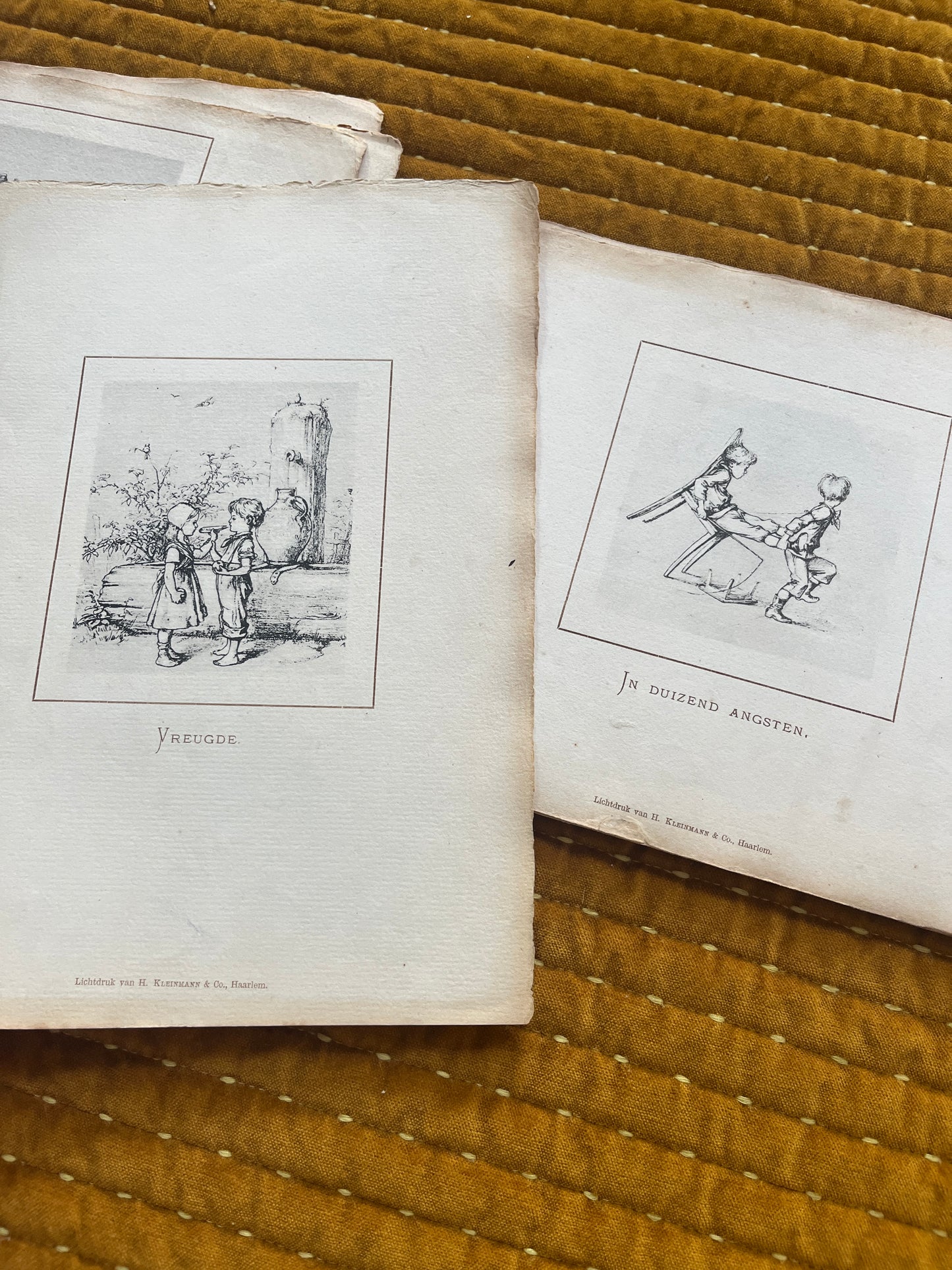 Antiek Schetsboek met prenten