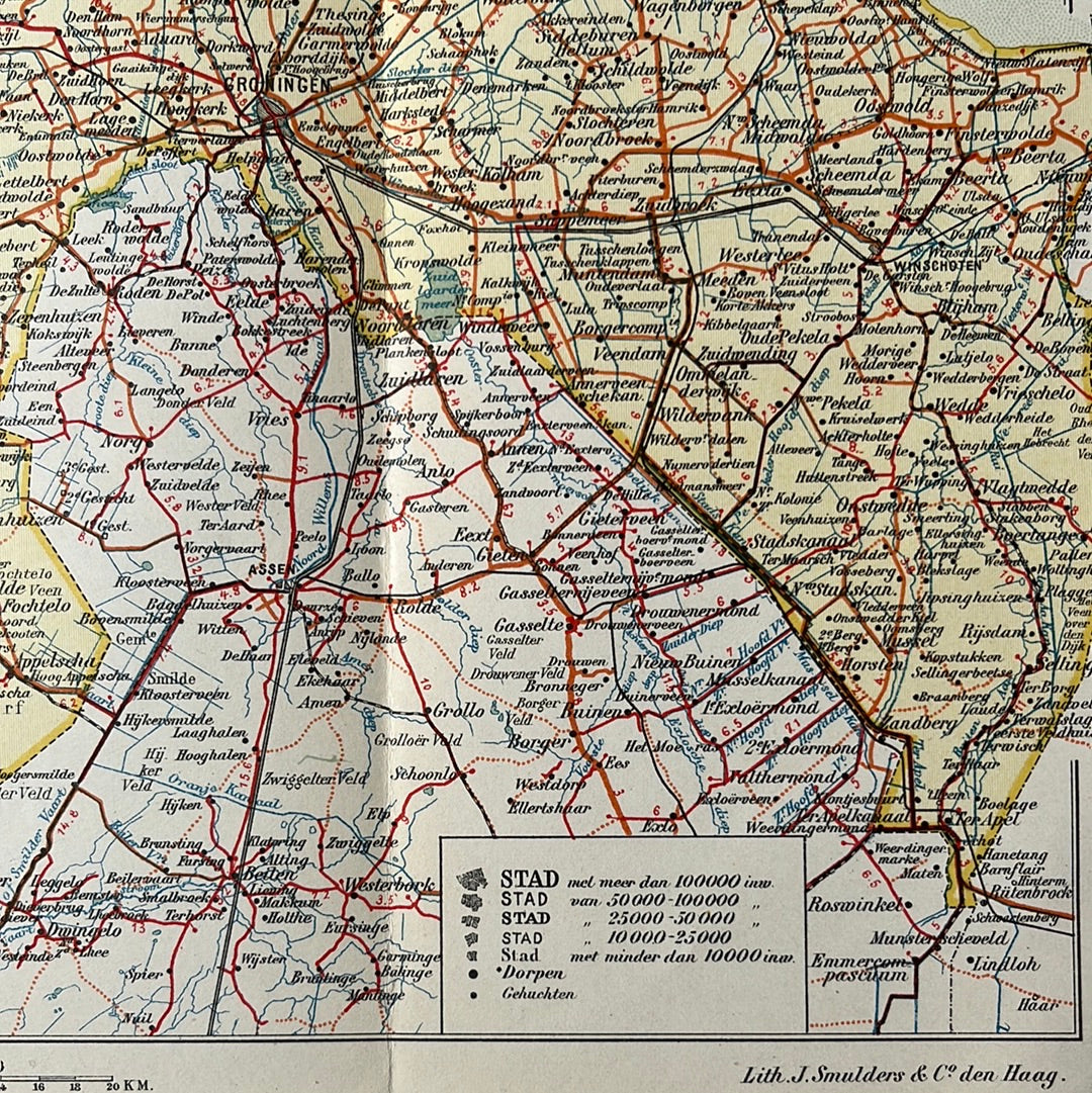 Friesland en Groningen 1924 (Sleeswijk's Atlas)