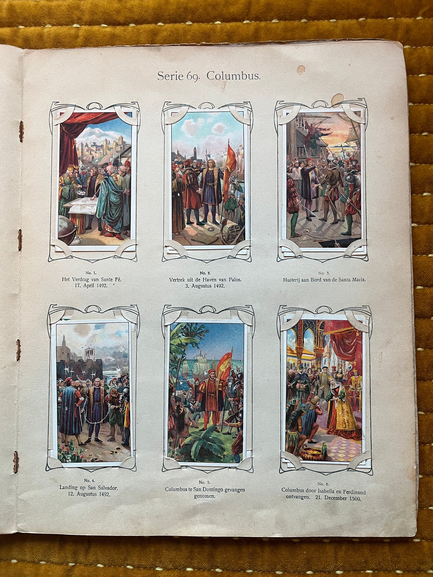 Verkade Plaatjesalbum 3 (1905) losse plaatjes Serie 69 Columbus