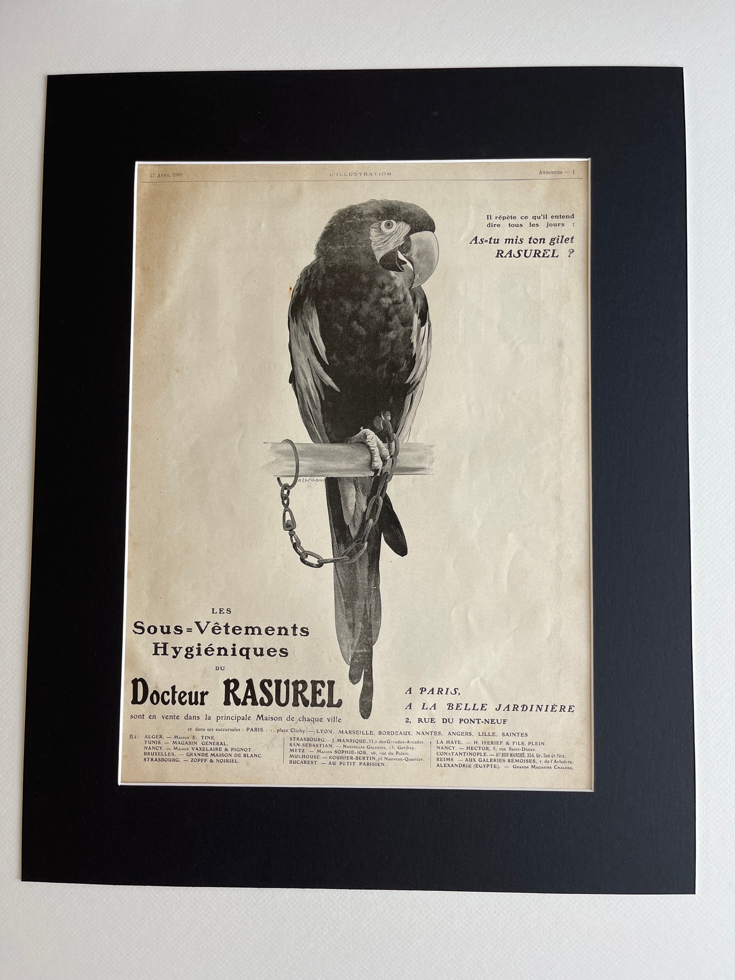 Franse reclame: Docteur Rasurel en Brasier (L’illustration uit 1909)
