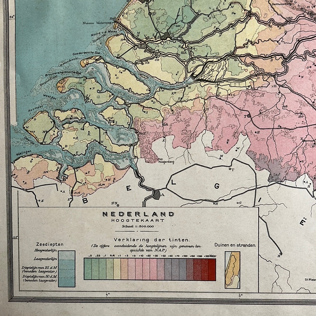 Niederländische Höhenkarte 1923