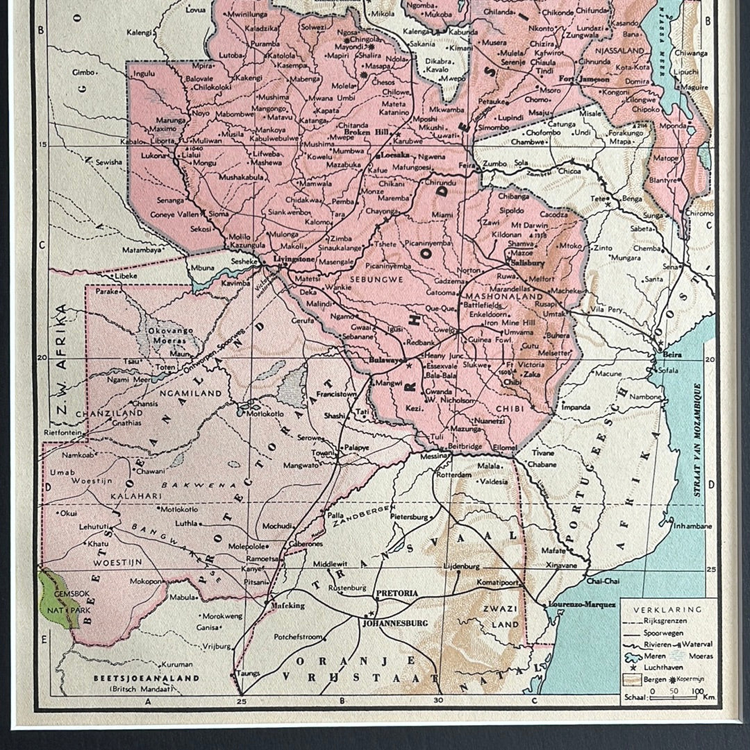 Rhodesia (Zimbabwe) en  Beetsjoeanaland protectoraat (Botswana) 1939