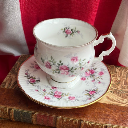Elizabethan pink rose cup and saucer ladies
