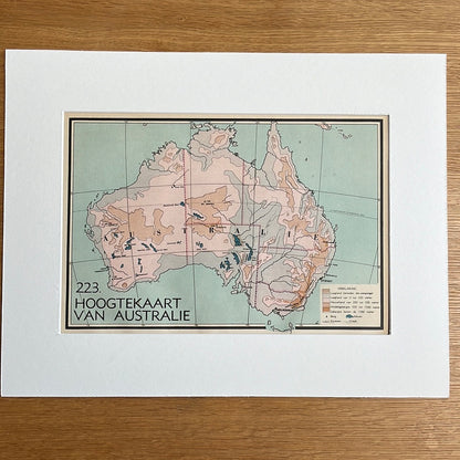Hoogtekaart van Australië 1939