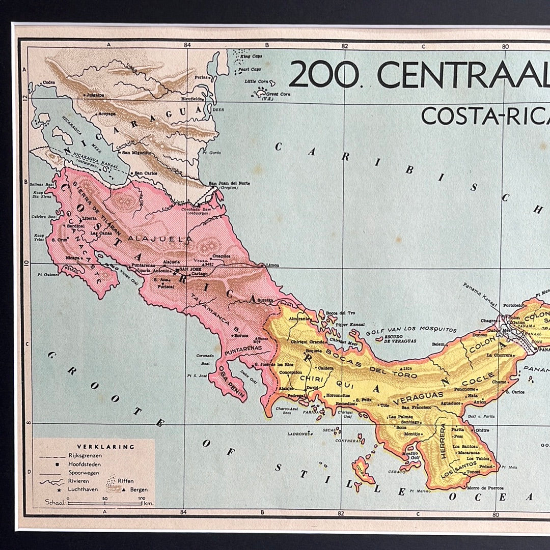 Central America Costa Rica and Panama 1939
