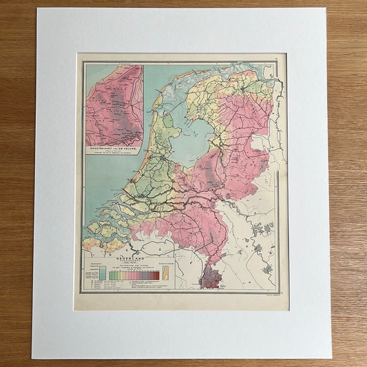 Netherlands elevation map 1932