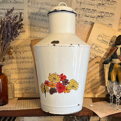 Vintage enamel milk jug