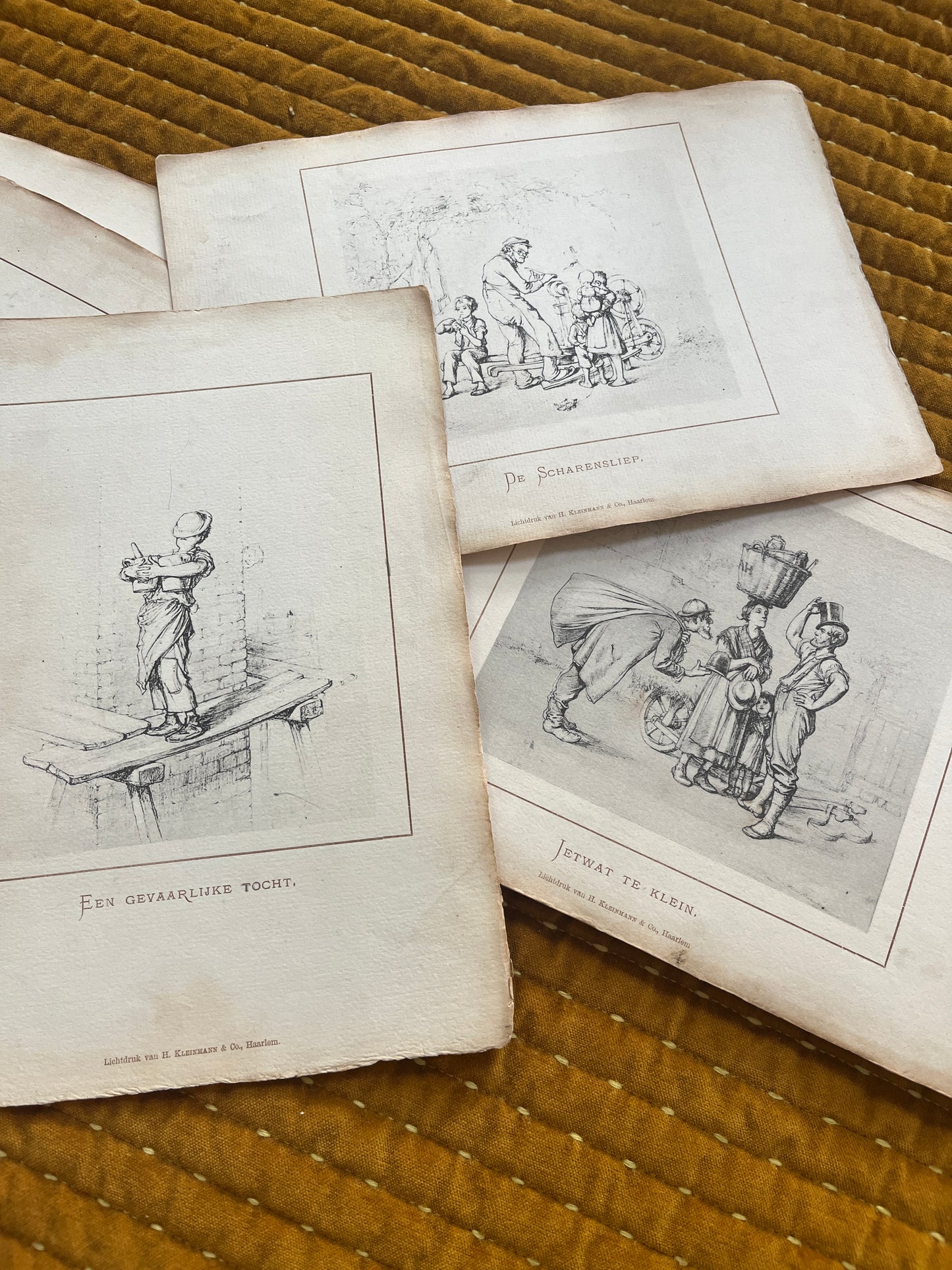 Antiek Schetsboek met prenten