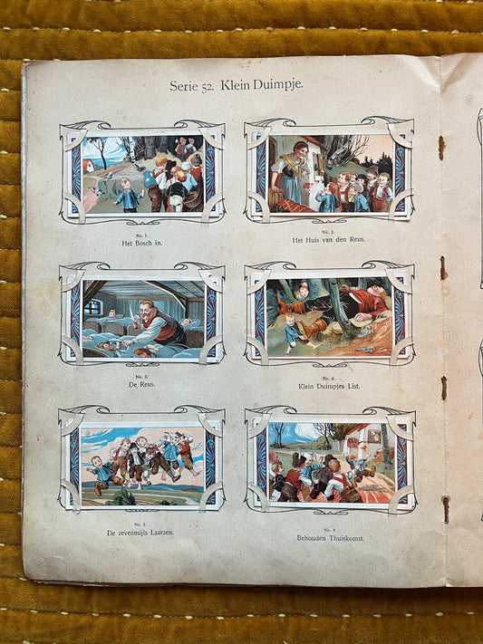 Verkade Plaatjesalbum 3 (1905) losse plaatjes Serie 52 Klein Duimpje
