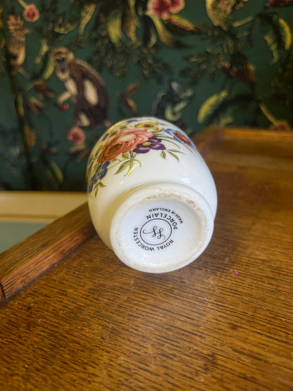 Vintage egg coddler groot roze roos