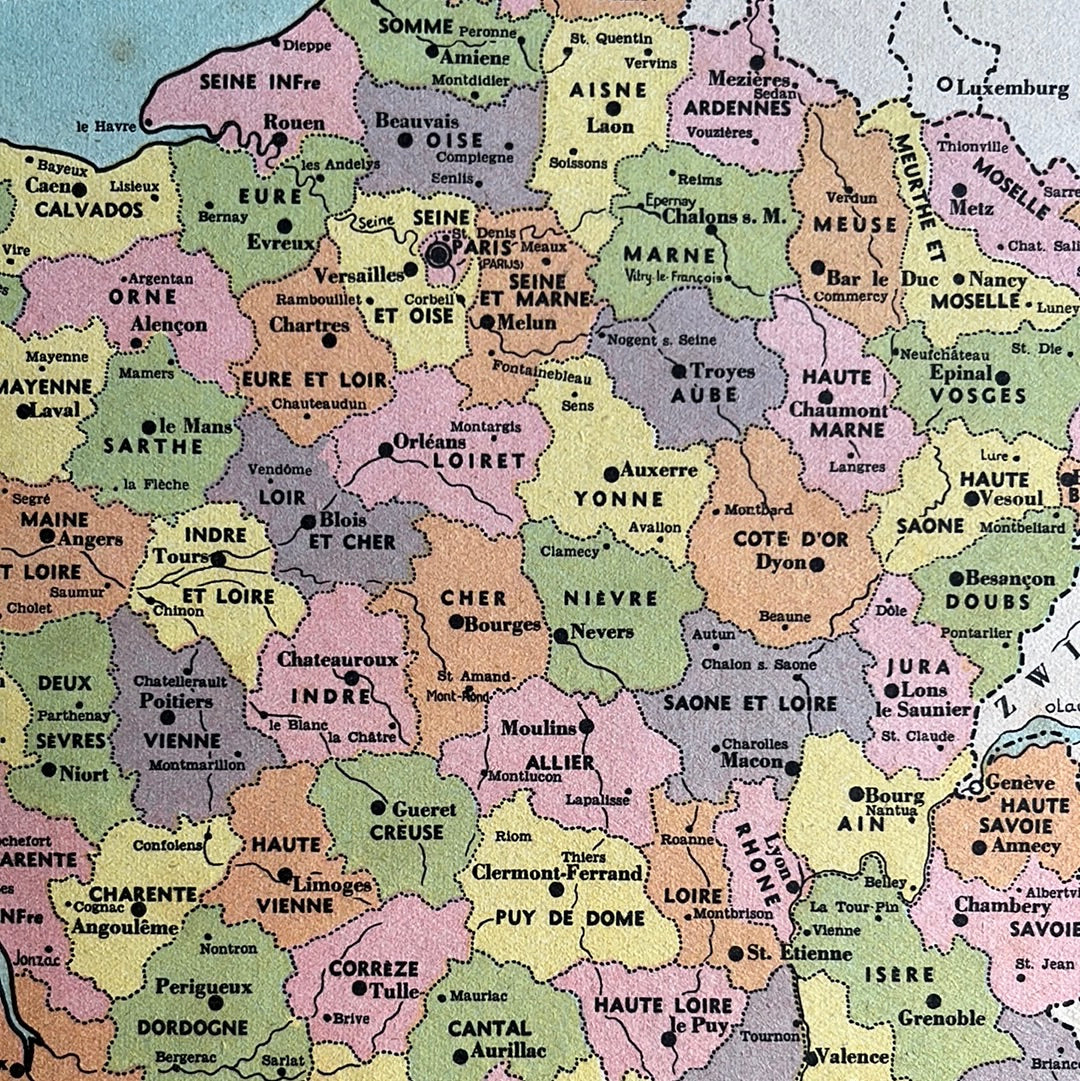 Frankrijk departementen en Andorra 1939