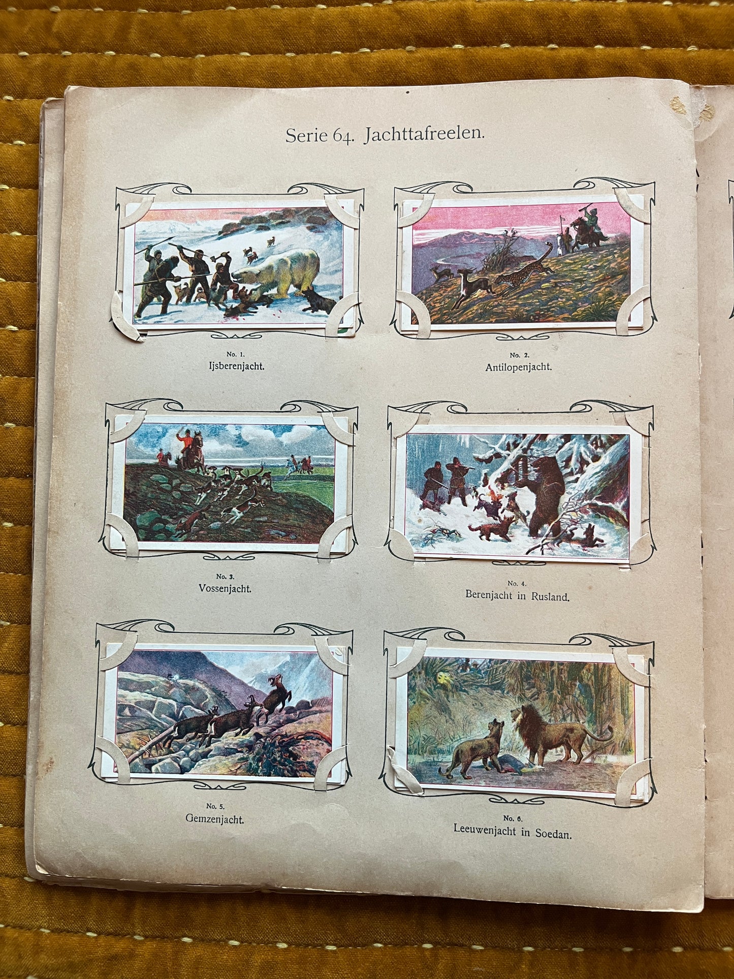 Verkade Plaatjesalbum 3 (1905) losse plaatjes Serie 64 Jachttafreelen