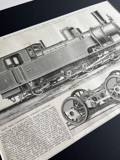 Rack rail locomotive prent uit The Engineer uit 1897