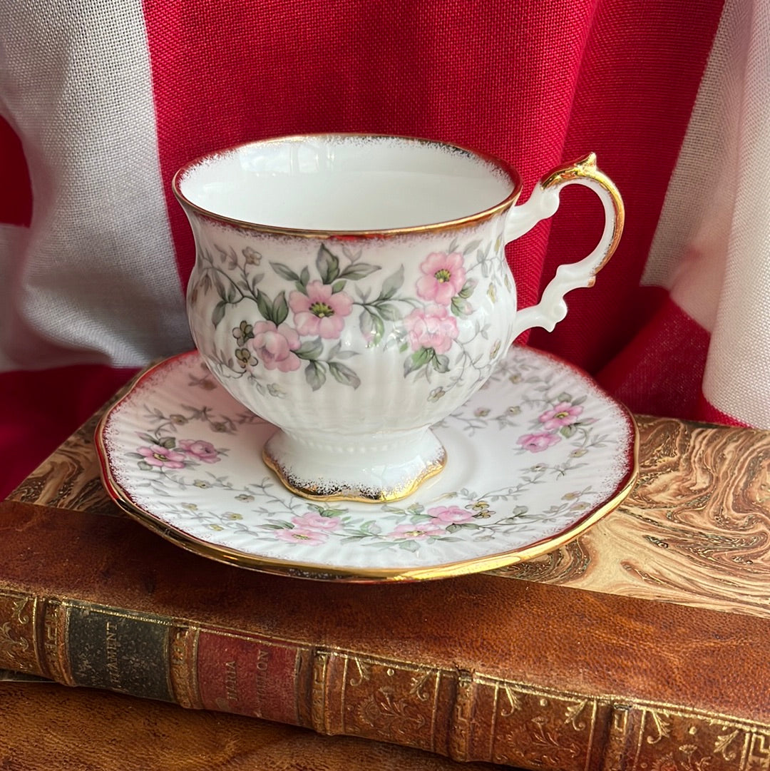 Elizabethan light pink flower cup and saucer ladies
