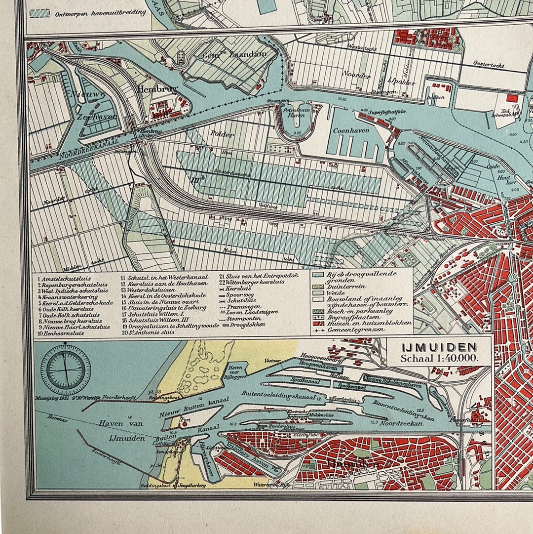 Port of Rotterdam, Amsterdam and IJmuiden 1932
