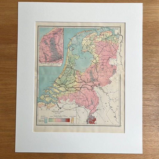 Netherlands elevation map 1923