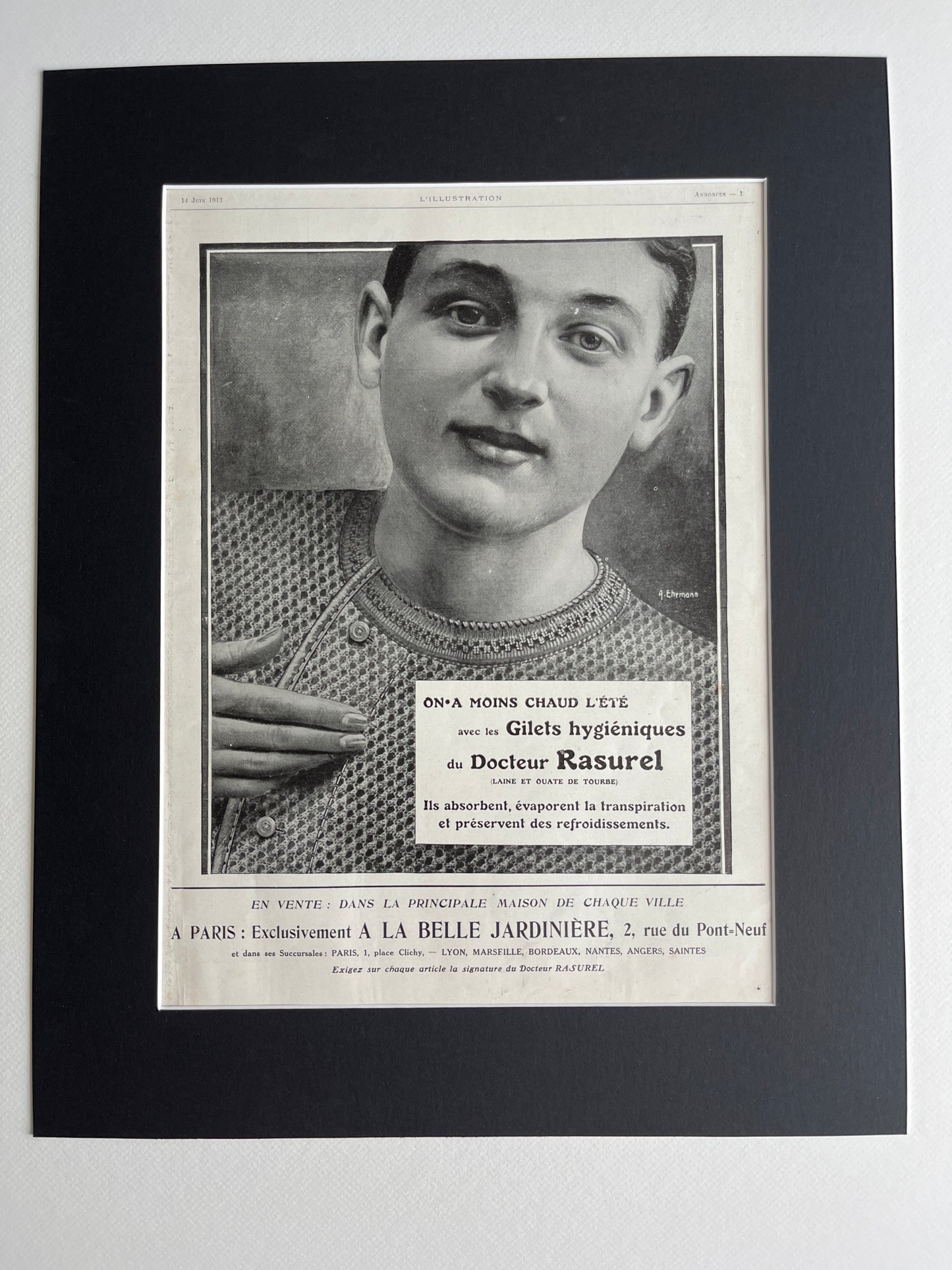 Franse reclame: Docteur Rasurel jongen (L’illustration uit 1913)