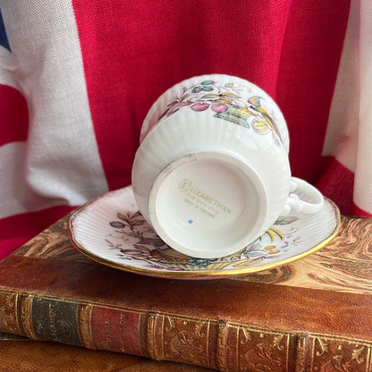 Elizabethan fruit basket cup and saucer ladies