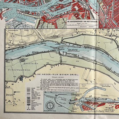 Havens van Rotterdam, Amsterdam, IJmuiden en Neder-Rijn boven Driel 1923