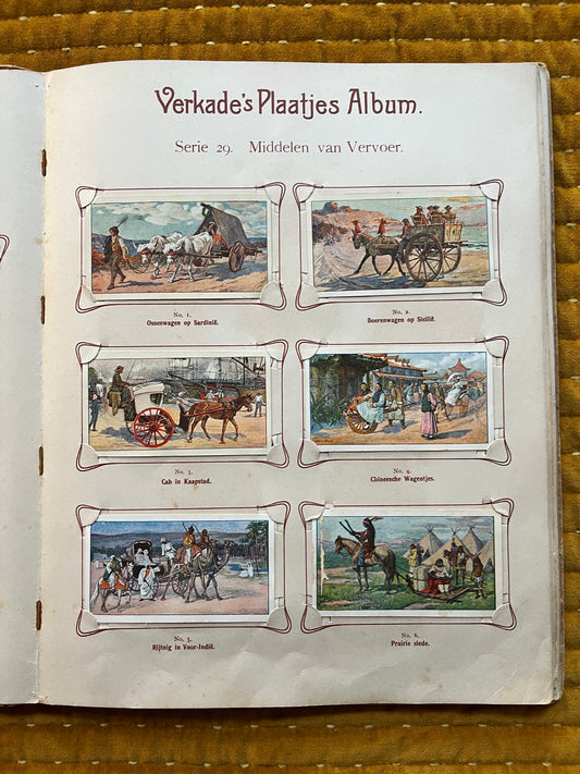 Verkade Plaatjesalbum 2 (1904) losse plaatjes Serie 29 Middelen van Vervoer