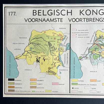Belgisch Congo voornaamste voortbrengselen 1939