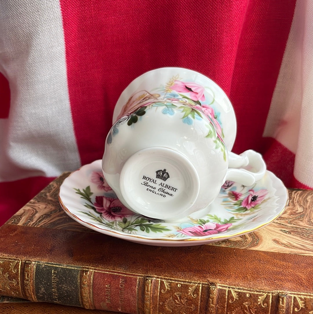 Royal Albert poppy cup and saucer ladies