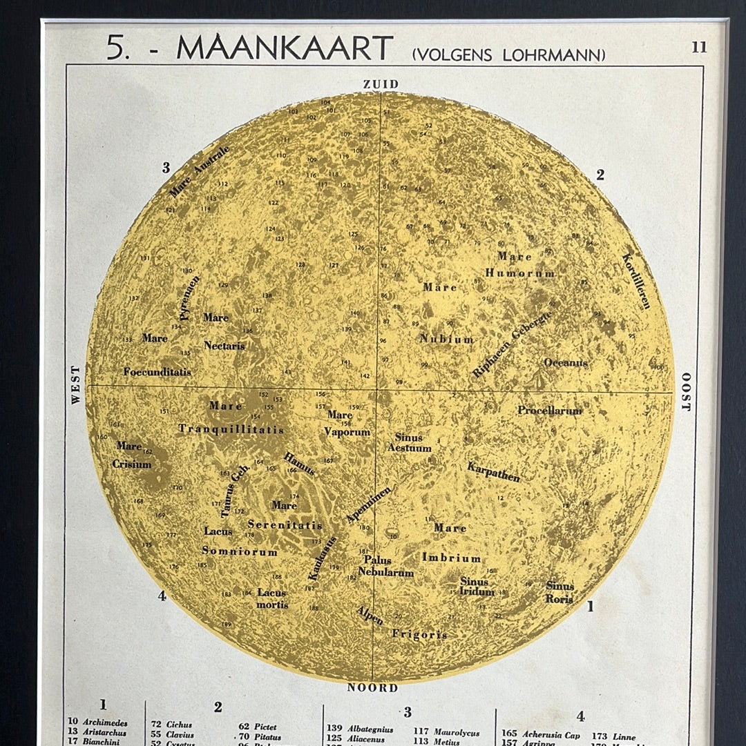 Moon map (according to Lohrmann) 1939