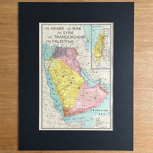 Arabië, Irak, Syrië, Transjordanië en Palestina 1939